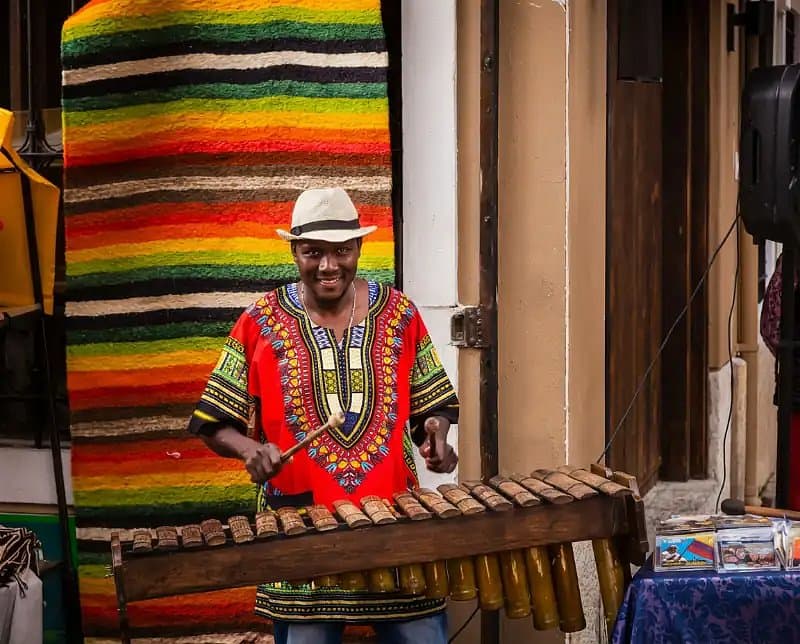 Marimba musicians in Colombia